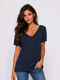 Women's Slouchy V - Neck Tee 8815