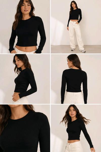 Women's Essential Micro Rib Tee 1501